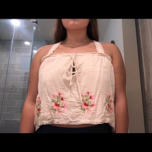 free people beige tank top